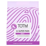 TOTM organic cotton pads Super Flow 11 pack (British brand)