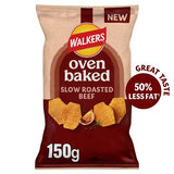 Walkers Oven Baked Roasted Beef crisps 150g, imported from the UK