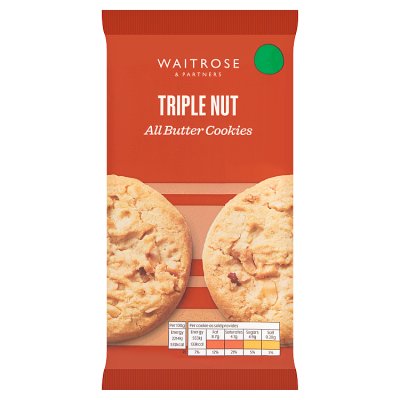 Waitrose Triple Nut All Butter Cookies 200g (British brand)