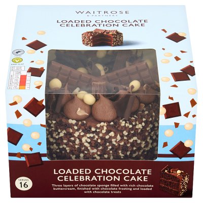 Waitrose chocolate loaded celebration cake, UK version