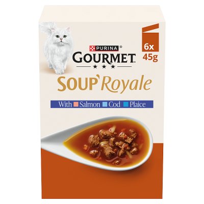 Gourmet Soup Royale Ocean Selection cat food 6x45g - British product