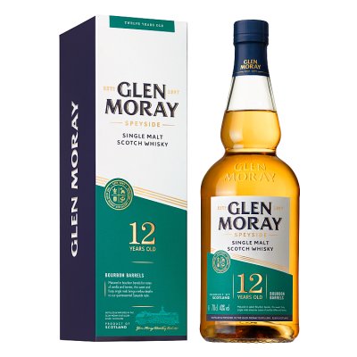 Glen Moray 12 Year Old Scotch whisky 70cl, imported from the UK