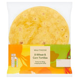 Waitrose wheat and corn tortillas 8 pack (British brand)