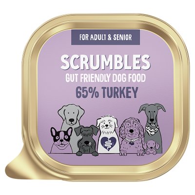 Scrumbles turkey grain free wet dog food 150g - British product