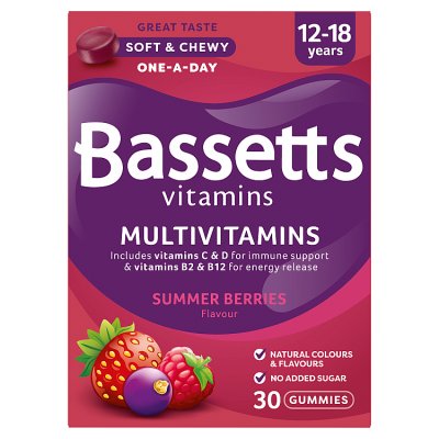 Bassetts Summer Berries multivitamins 30 count - British product