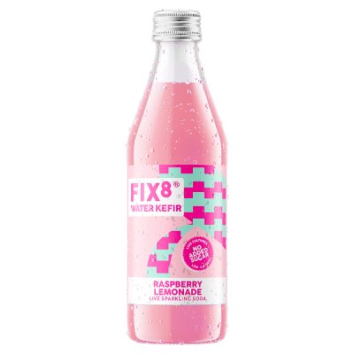 FIX8 water kefir raspberry lemonade sparkling soda 330ml - British product