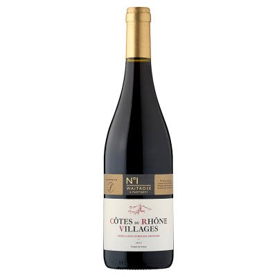 Waitrose No.1 Côtes du Rhône Villages red wine 75cl (British brand)
