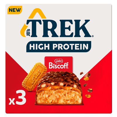 TREK Lotus Biscoff protein bars 3x44g - British product