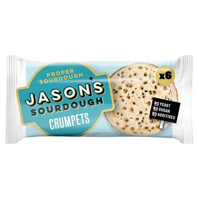 Jason's sourdough crumpets 6 pack (British brand)