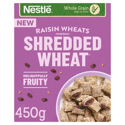 Shredded Wheat Raisin Wheats breakfast cereal 450g (British brand)