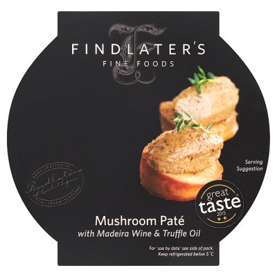 Findlater's mushroom pâté with truffle oil 120g, imported from the UK
