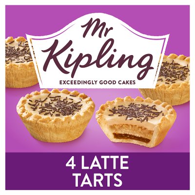 Mr Kipling latte flavour tarts 4 pack with sprinkles, UK version