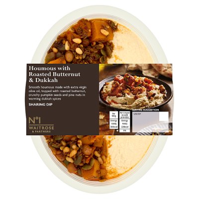 Waitrose No.1 houmous with roasted butternut and dukkah 300g, UK version