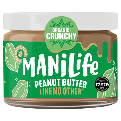 ManiLife organic crunchy peanut butter 275g (British brand)