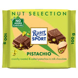 Ritter Sport pistachio milk chocolate bar 100g, imported from the UK