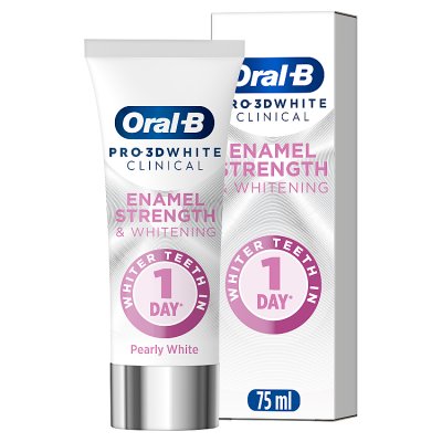 Oral-B 3D White Enamel Strength Whitening toothpaste 75ml, imported from the UK