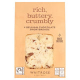 Waitrose Belgian chocolate shortbreads 4-pack, imported from the UK