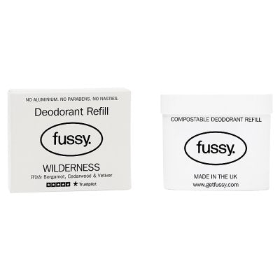 Fussy natural deodorant refill Wilderness 40g, imported from the UK