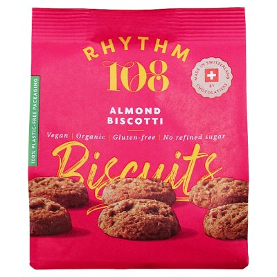 waitrose Rhythm108 Swiss Vegan Almond Biscotti 135g- Buy online at McGrocer