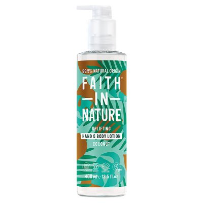 Faith in Nature coconut hand and body lotion 400ml, UK version