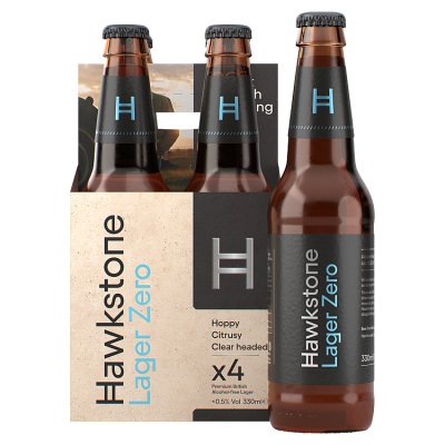 Hawkstone Zero alcohol-free lager 4x330ml - British product