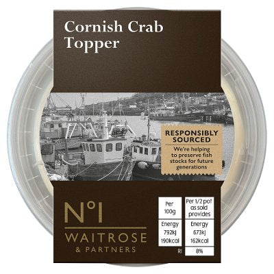 Waitrose No.1 Cornish crab topper 170g, UK version