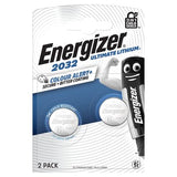 Energizer Ult Child Shield 2032 lithium coin batteries 2 pack (British brand)