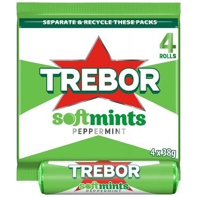 Trebor Peppermint Softmints 4x38g, UK version