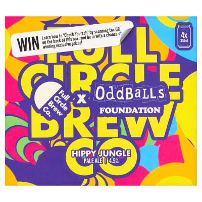 Full Circle x Oddballs Hippy Jungle beer 4x330ml, imported from the UK