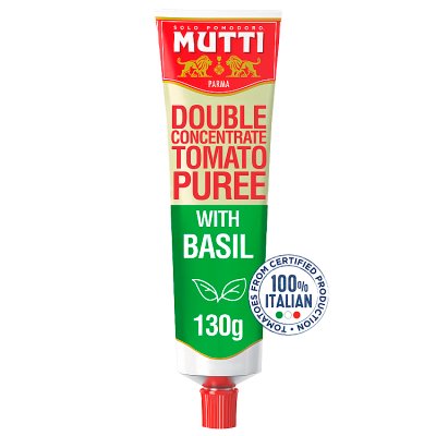 Mutti tomato puree with basil 130g, imported from the UK
