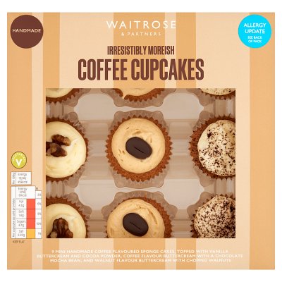 Waitrose mini coffee cupcakes 9 pack - British product