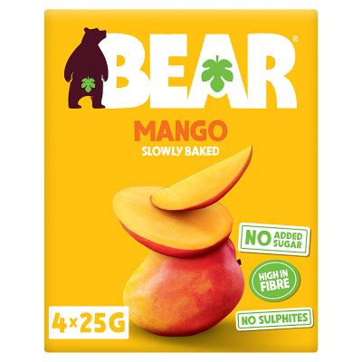 BEAR gently baked dried mango multipack 4x25g, UK version