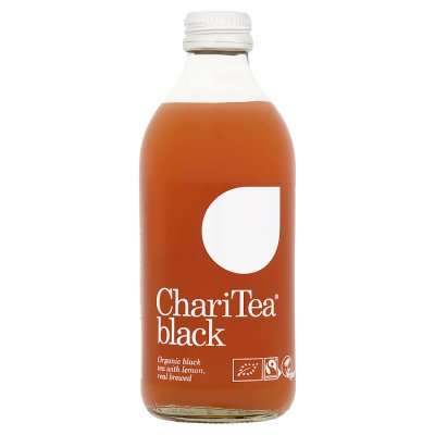 ChariTea black iced tea with lemon 330ml, imported from the UK