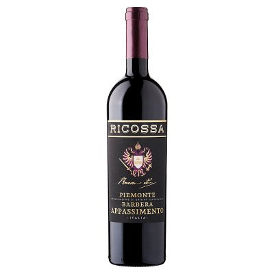 Ricossa Barbera Appassimento Piemonte DOC red wine 75cl, UK version