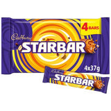 Cadbury Starbar chocolate bar 4x37g, imported from the UK