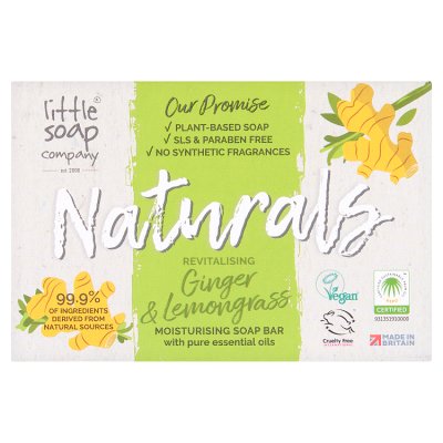 Little Soap Company ginger lemongrass soap bar 100g (British brand)