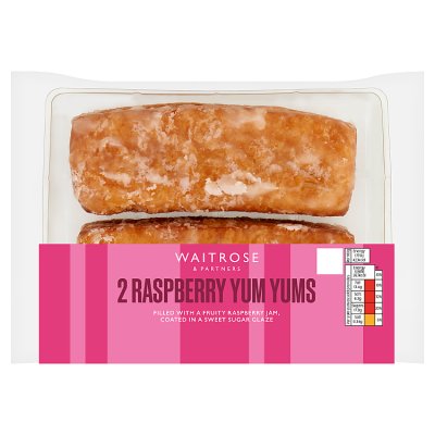 Waitrose raspberry Yum Yums 2 pack - British product
