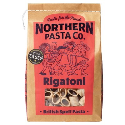 Northern Pasta Co spelt rigatoni pasta 360g, UK version