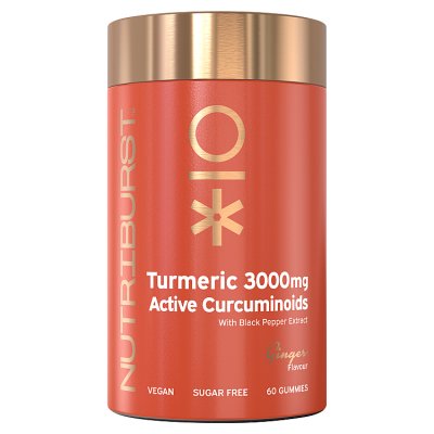 Nutriburst turmeric gummies 3000mg 60s (British brand)