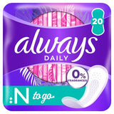 Always Dailies panty liners folded and wrapped 20 count - British product