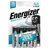 Energizer Max Plus AA batteries 4-pack - British product