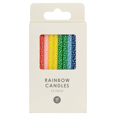 Talking Tables birthday straight candles 12 pack, UK version
