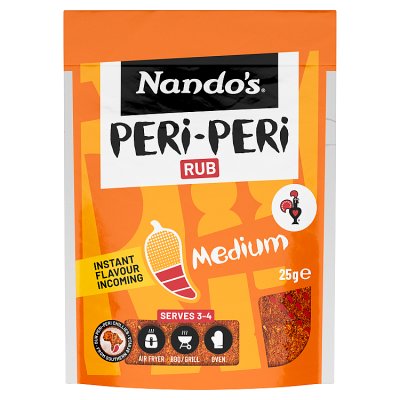 Nando's peri-peri rub medium 25g, imported from the UK