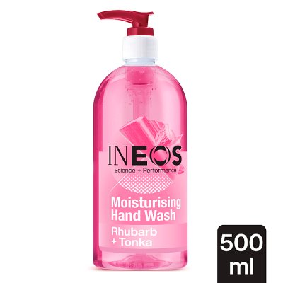 INEOS hand wash rhubarb and tonka 500ml, imported from the UK