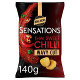 Walkers Sensations Thai Sweet Chilli wavy cut sharing crisps 140g, UK version