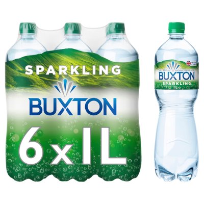 Buxton sparkling water 6 x 1 litre bottles - British product