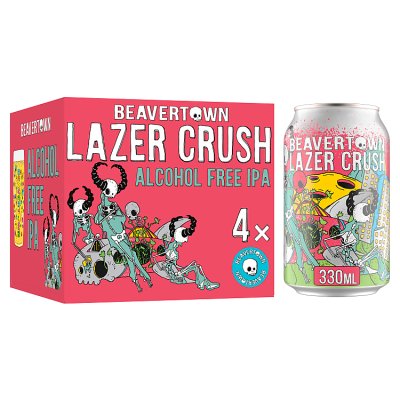Beavertown alcohol-free IPA Lazercrush AF 4x330ml - British product