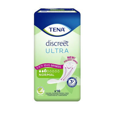 TENA Lady Discreet Ultra Normal pads 16s (British brand)