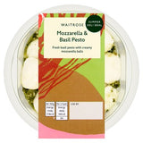 Waitrose mozzarella basil pesto 170g, imported from the UK