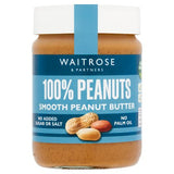 Waitrose smooth peanut butter jar 340g, British brand